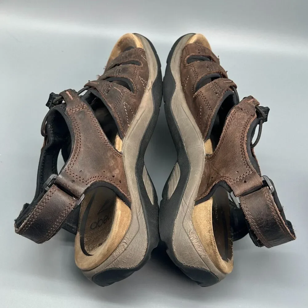 Abeo Sport Anacapa Men's 11 Brown Leather Adjustable Straps Fisherman Sandals